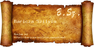 Baricza Szilvia névjegykártya