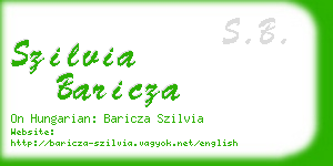 szilvia baricza business card